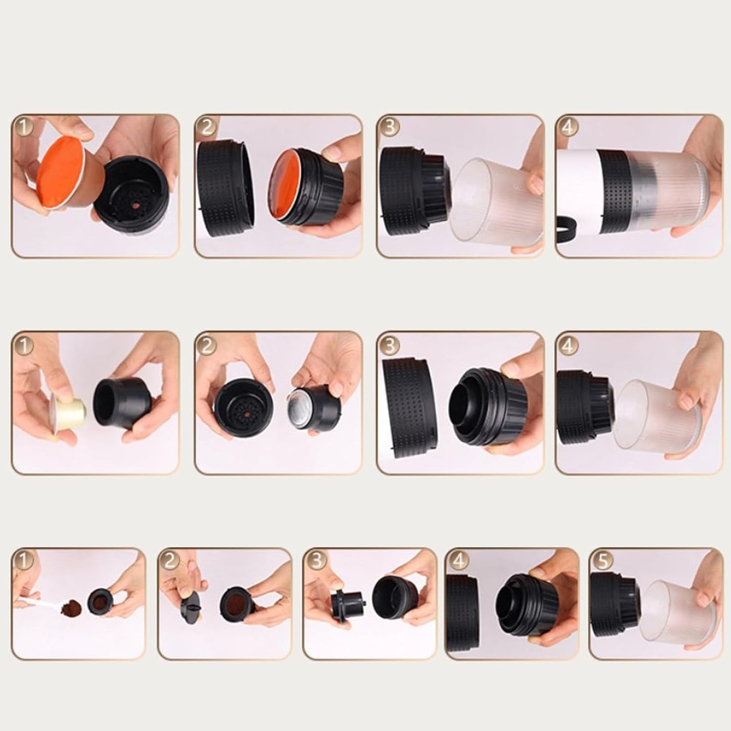 ☕🔋 Portable 15-Bar Cordless Espresso Machine for Camping & Outdoor Activities