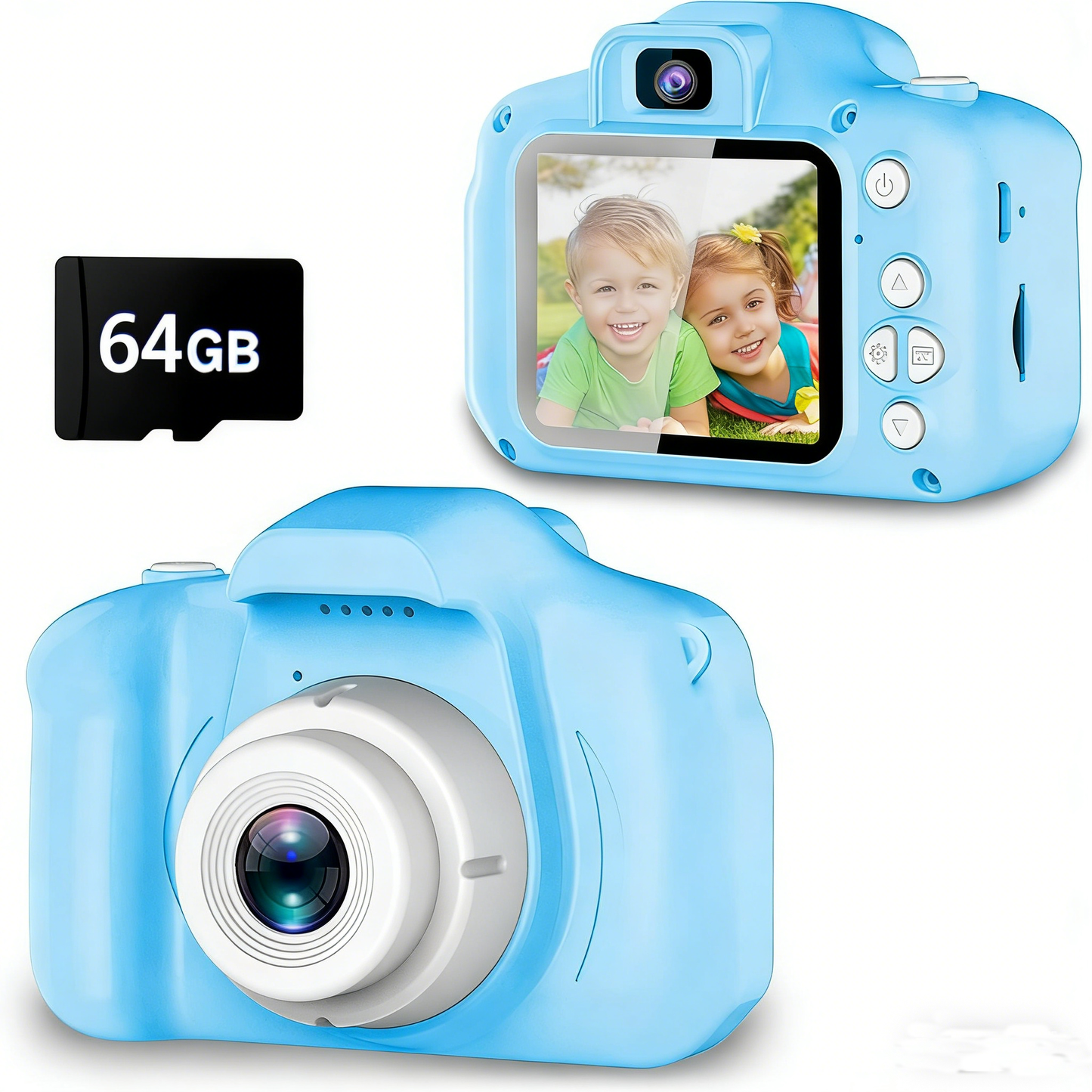 Kids Selfie Camera - Perfect Gift for Girls Aged 3-9/with 64GB SD Card